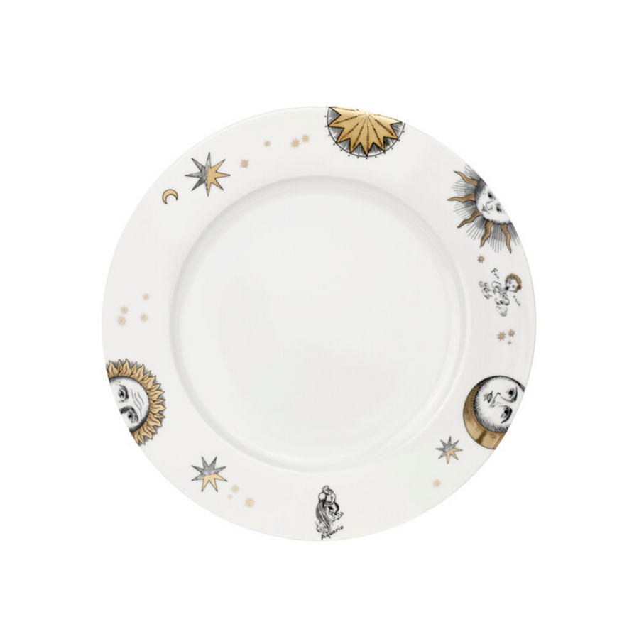 Leclaireur Los Angeles - Fornasetti | Set 12 plates Astronomici gold/black/white - Fornasetti