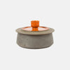 Brown and orange ceramic box by Aldo Londi for Bitossi Ceramiche