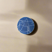 Leclaireur Los Angeles - Agnes Sandahl | Abstract Appetizer/Dessert Plate in Blue (Mono) - Agnes Sandahl