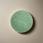 Leclaireur Los Angeles - Agnes Sandahl | Abstract Charger Plate in Light Green (Mono) - Agnes Sandahl