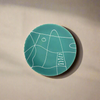 Leclaireur Los Angeles - Agnes Sandahl | Abstract Charger Plate in Turquoise (Mono) - Agnes Sandahl