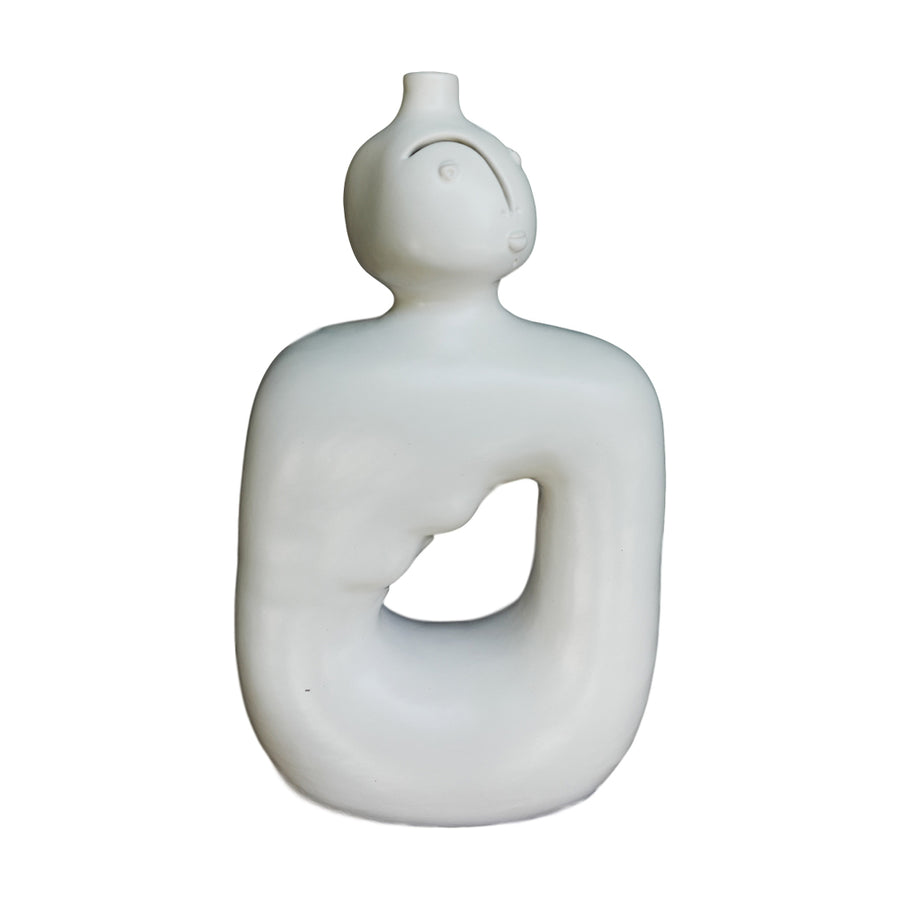 Leclaireur Los Angeles - Dalo | Medium White Ceramic Sculpture - Dalo